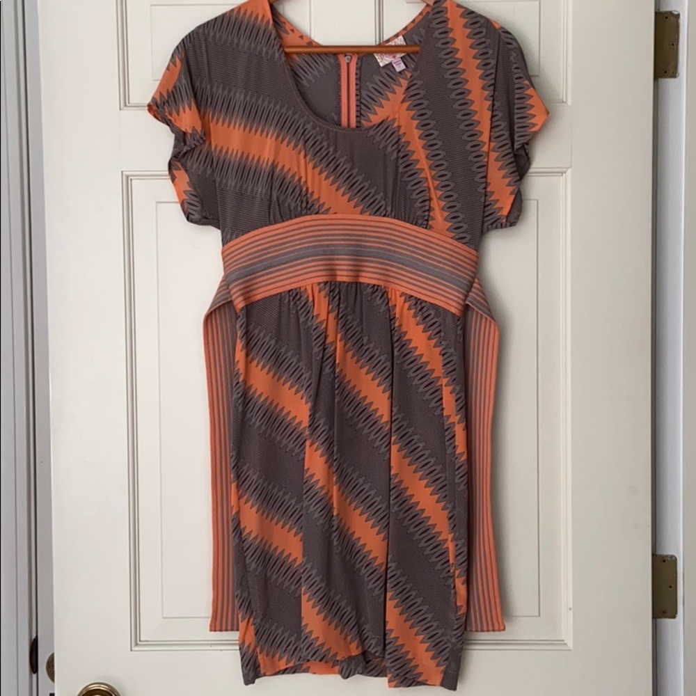 Plenty by Tracy Reese orange/grey pattern dress